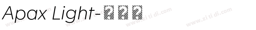 Apax Light字体转换